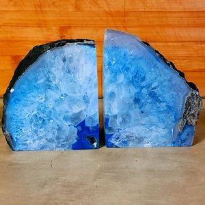 Geode Bookends - 2 lbs - Blue